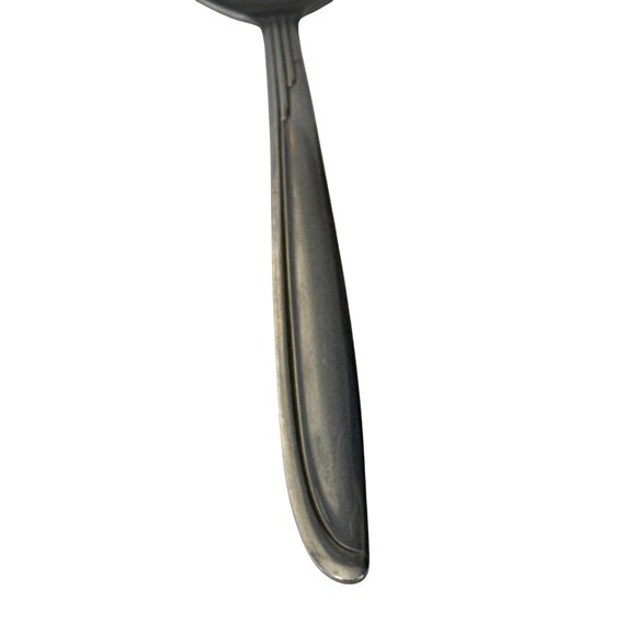 Oneida Sand Dune Groove Down Side Stainless Steel Soup Spoons Set of 3 - Picture 3 of 5